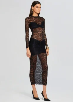 Retrofete Ellie Lace Midi Dress Black Flash Sale