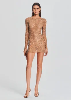 Retrofete Emani Sequin Dress Champagne Best