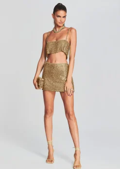 Retrofete Emilia Crystal Top Gold Outlet