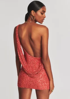 Retrofete Esme Sequin Dress Calypso Coral Cheap