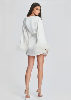 Retrofete Eva Feather Robe White Best Sale