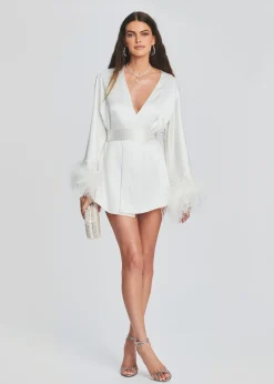 Retrofete Eva Feather Robe White Best