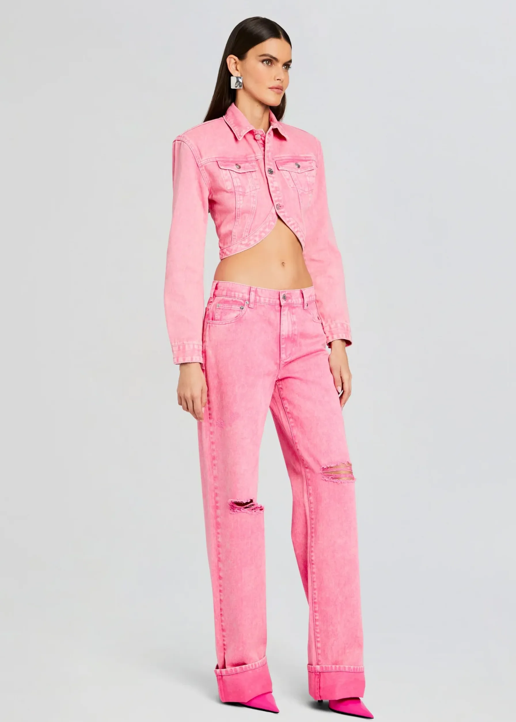 Retrofete Faith Denim Jacket Malibu Pink Cheap