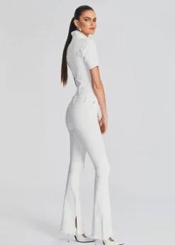 Retrofete Fallon Jumpsuit White Flash Sale