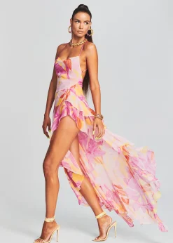 Retrofete Fatima Silk Dress Botanical Floral Online
