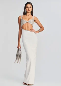 Retrofete Fernanda Dress White/Silver Store
