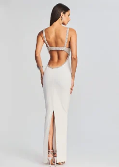 Retrofete Fernanda Dress White/Silver Best Sale