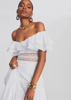Retrofete Florence Long Dress White Sale