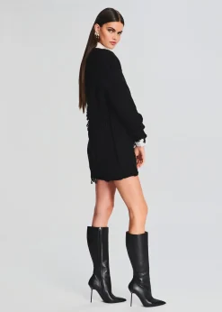 Retrofete Florence Sweater Dress Black Hot