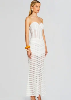 Retrofete Florey Long Dress Natural White Cheap