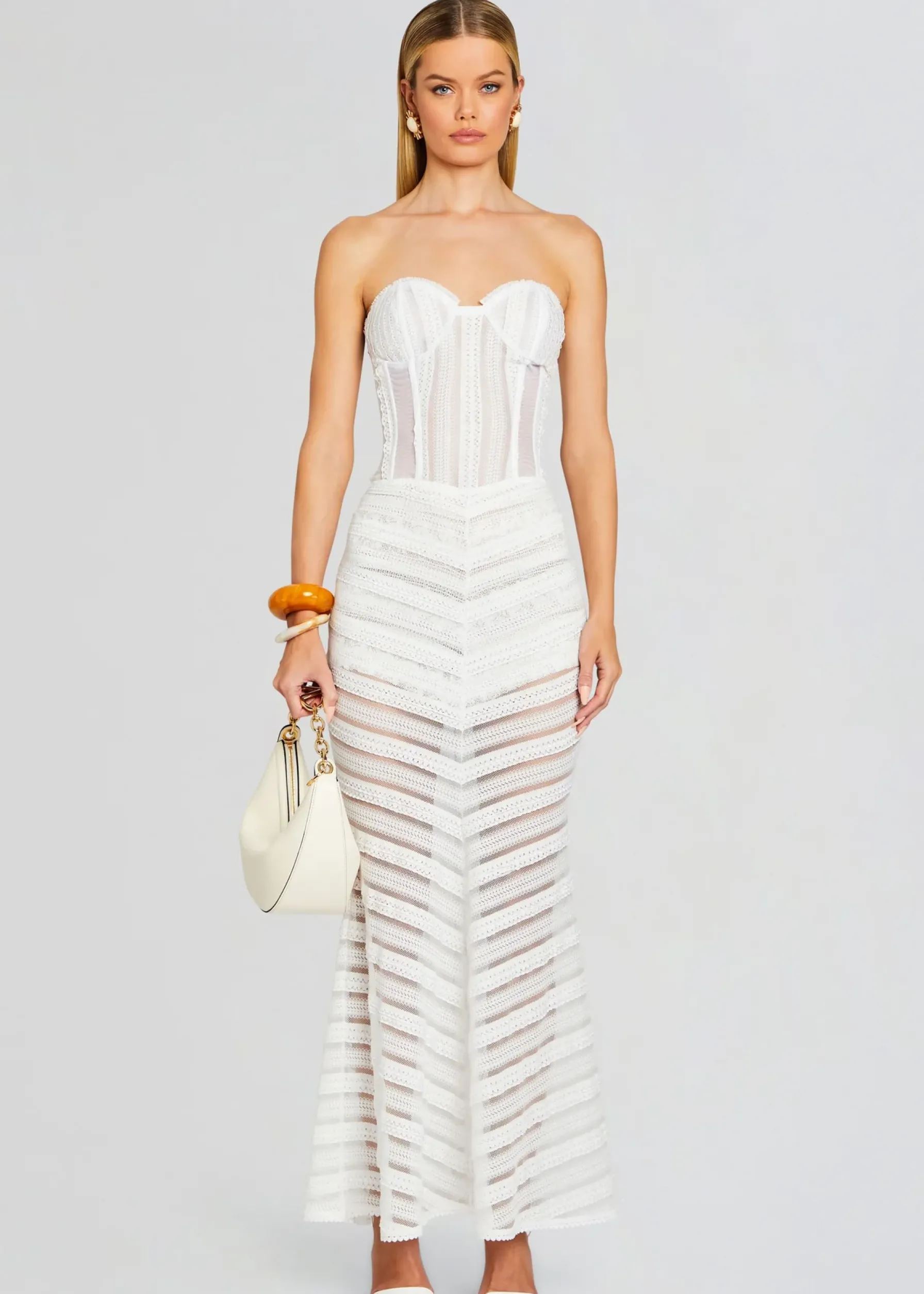 Retrofete Florey Long Dress Natural White Discount