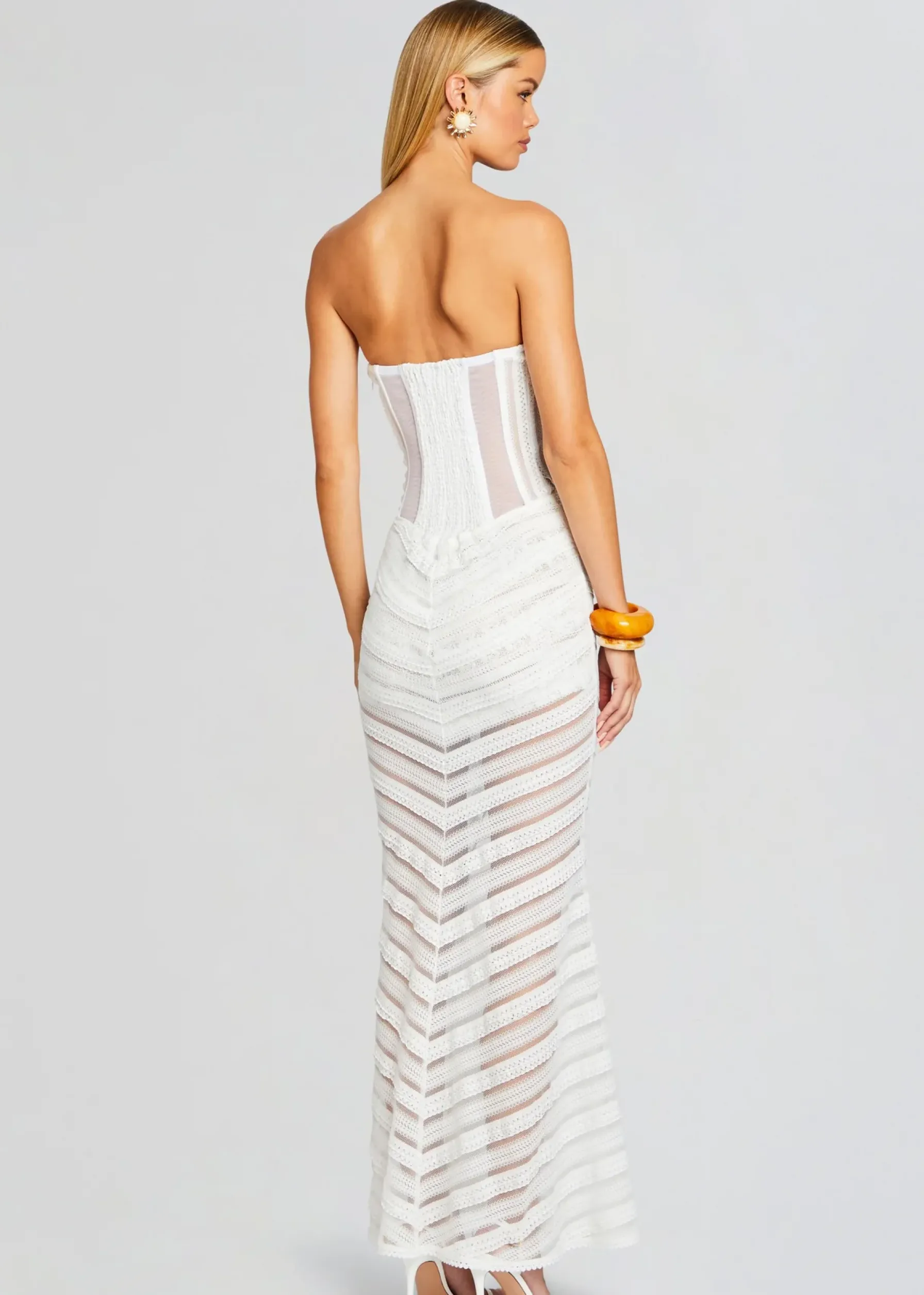 Retrofete Florey Long Dress Natural White Best