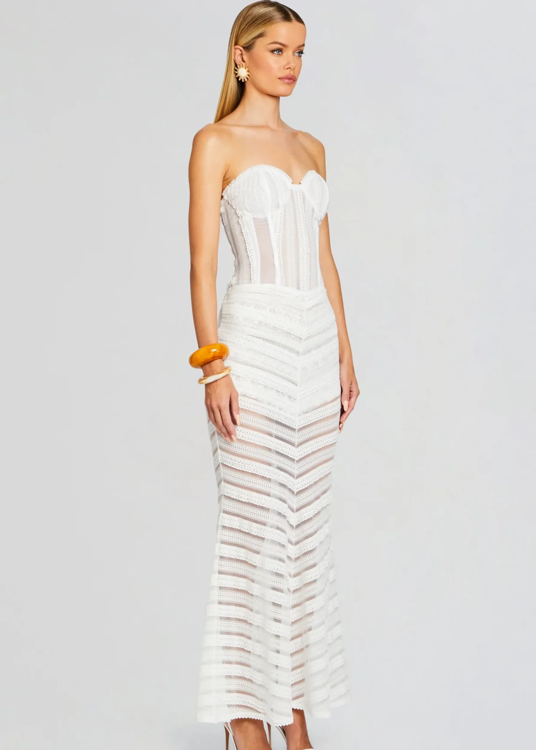 Retrofete Florey Long Dress Natural White Best