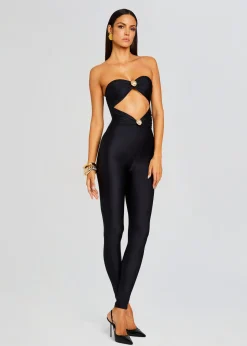 Retrofete Fluer Lycra Jumpsuit Black Flash Sale