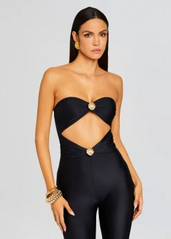 Retrofete Fluer Lycra Jumpsuit Black Flash Sale