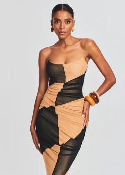 Retrofete Ford Dress Black/Nude Flash Sale