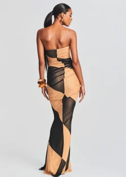Retrofete Ford Dress Black/Nude Flash Sale
