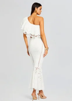 Retrofete Fray Long Skirt White Samoa New