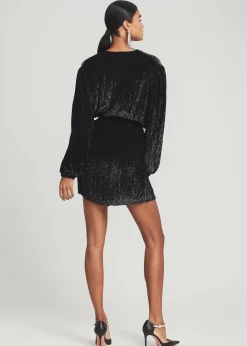 Retrofete Gabrielle Sequin Robe Black Shop