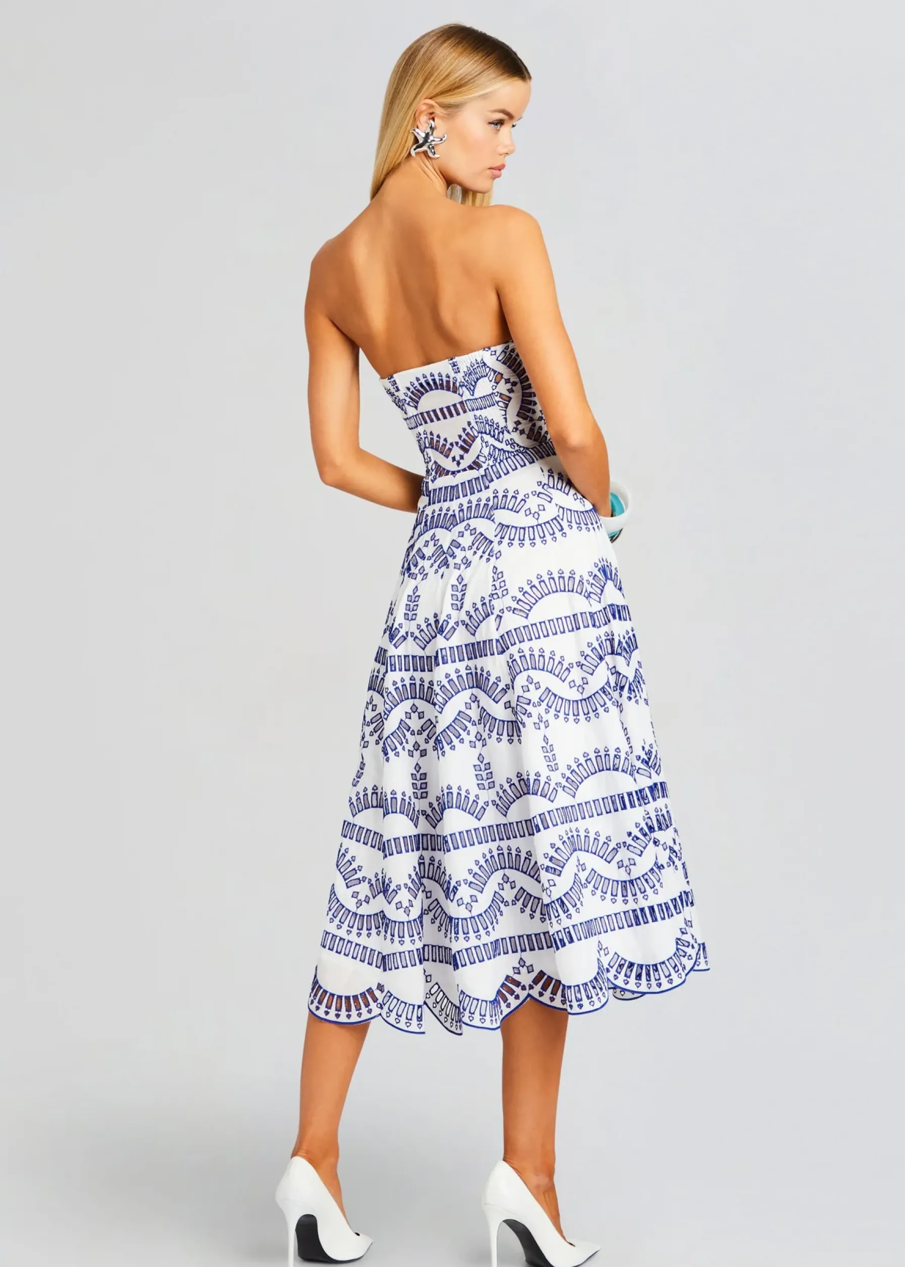 Retrofete Galik Midi Dress Klein Blue Discount