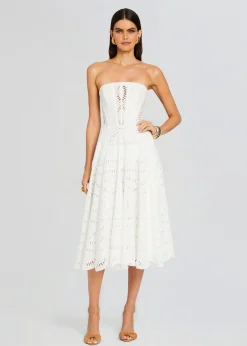 Retrofete Galik Midi Dress White Samoa New