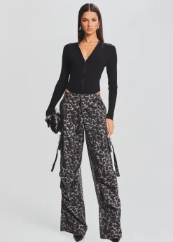 Retrofete Geo Rib Knit Bodysuit Black Best Sale