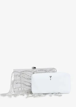 Retrofete Georgina Crystal Bag Clear/Silver Clearance