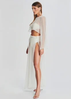 Retrofete Grace Cropped Shirt Cream New
