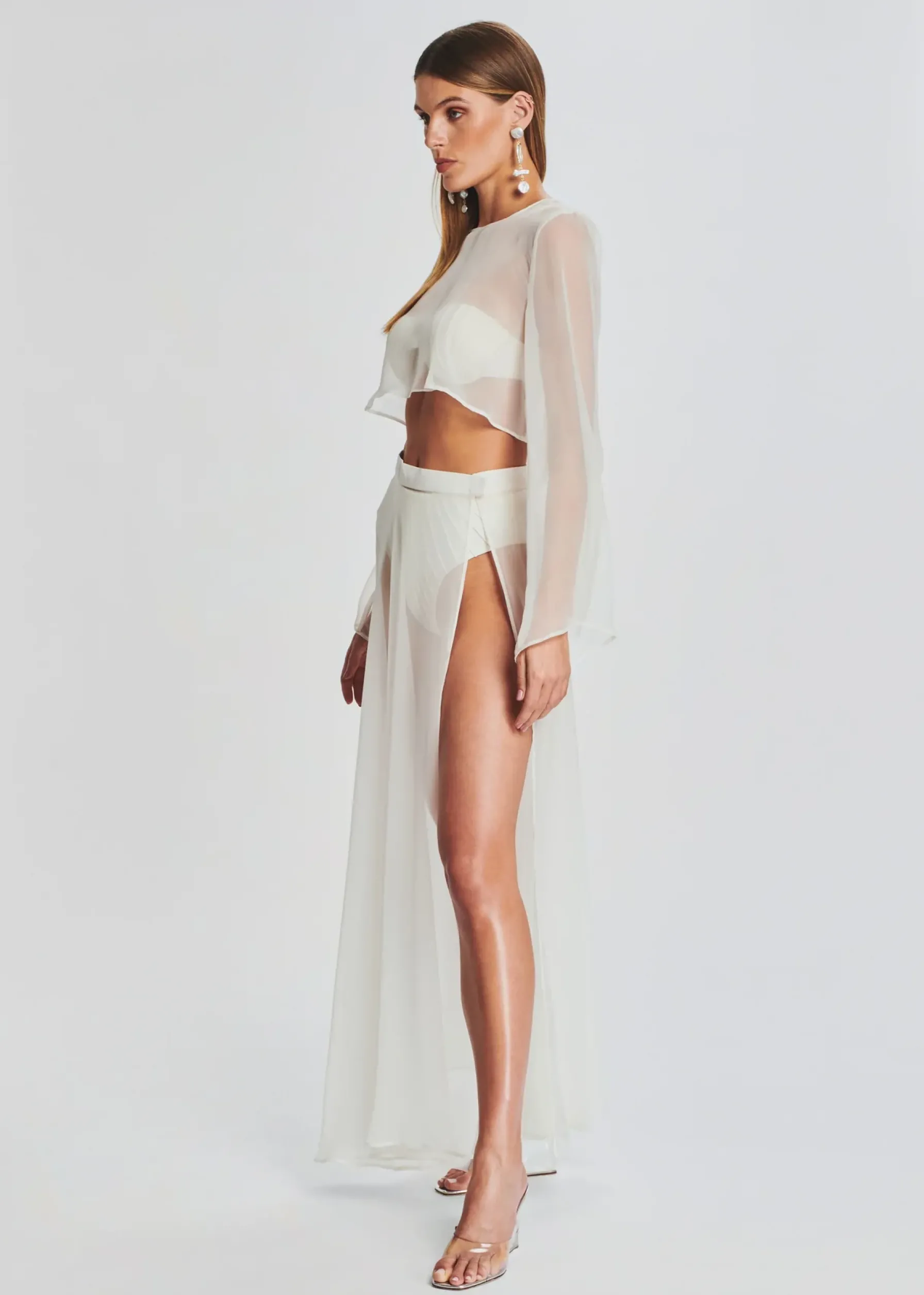 Retrofete Grace Cropped Shirt Cream New