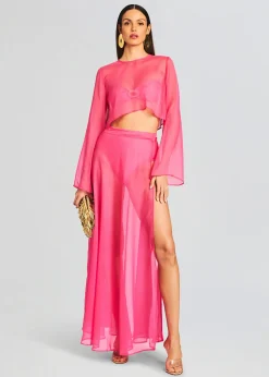 Retrofete Grace Cropped Shirt Rose Blossom Fashion