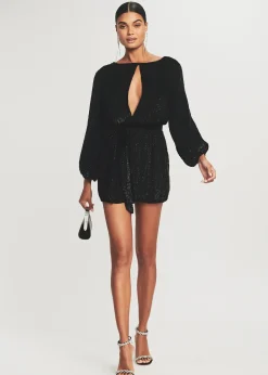 Retrofete Grace Sequin Dress Black Flash Sale