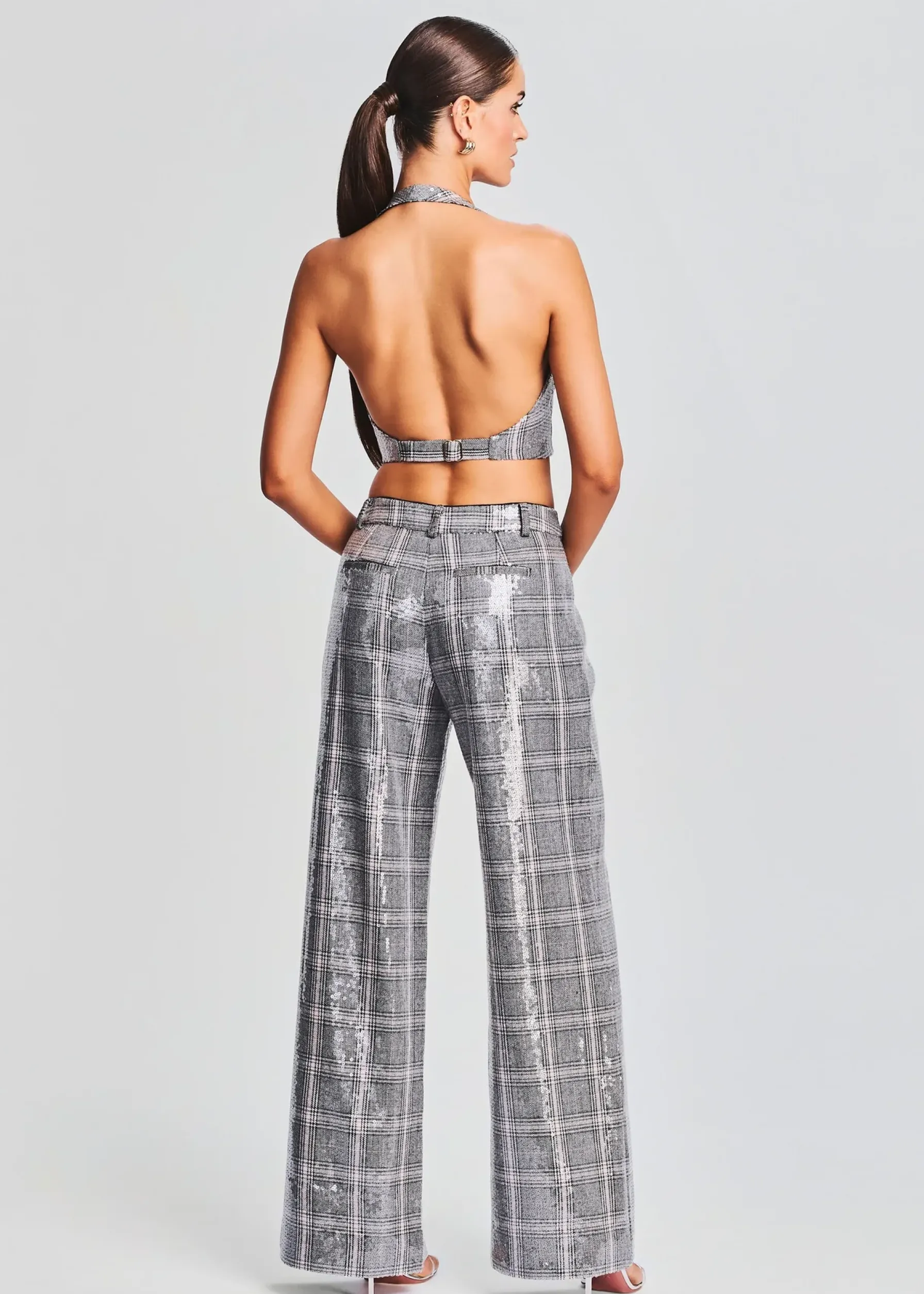 Retrofete Haddy Sequin Vest Grey Plaid Discount