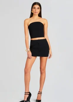 Retrofete Half Moon Corset Top Black Outlet