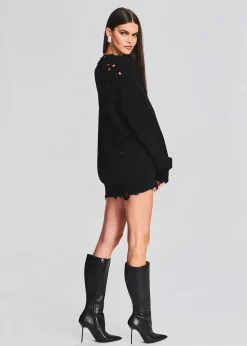 Retrofete Hank Sweater Dress Black Cheap