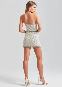 Retrofete Heather Pearl Dress White/Silver Store