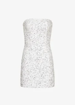 Retrofete Heather Sequin Dress Silver/White Hot