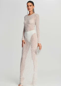 Retrofete Heidi Sequin Dress White Flash Sale