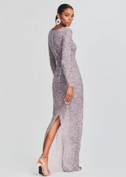 Retrofete Heidi Sequin Dress Mink Grey Best