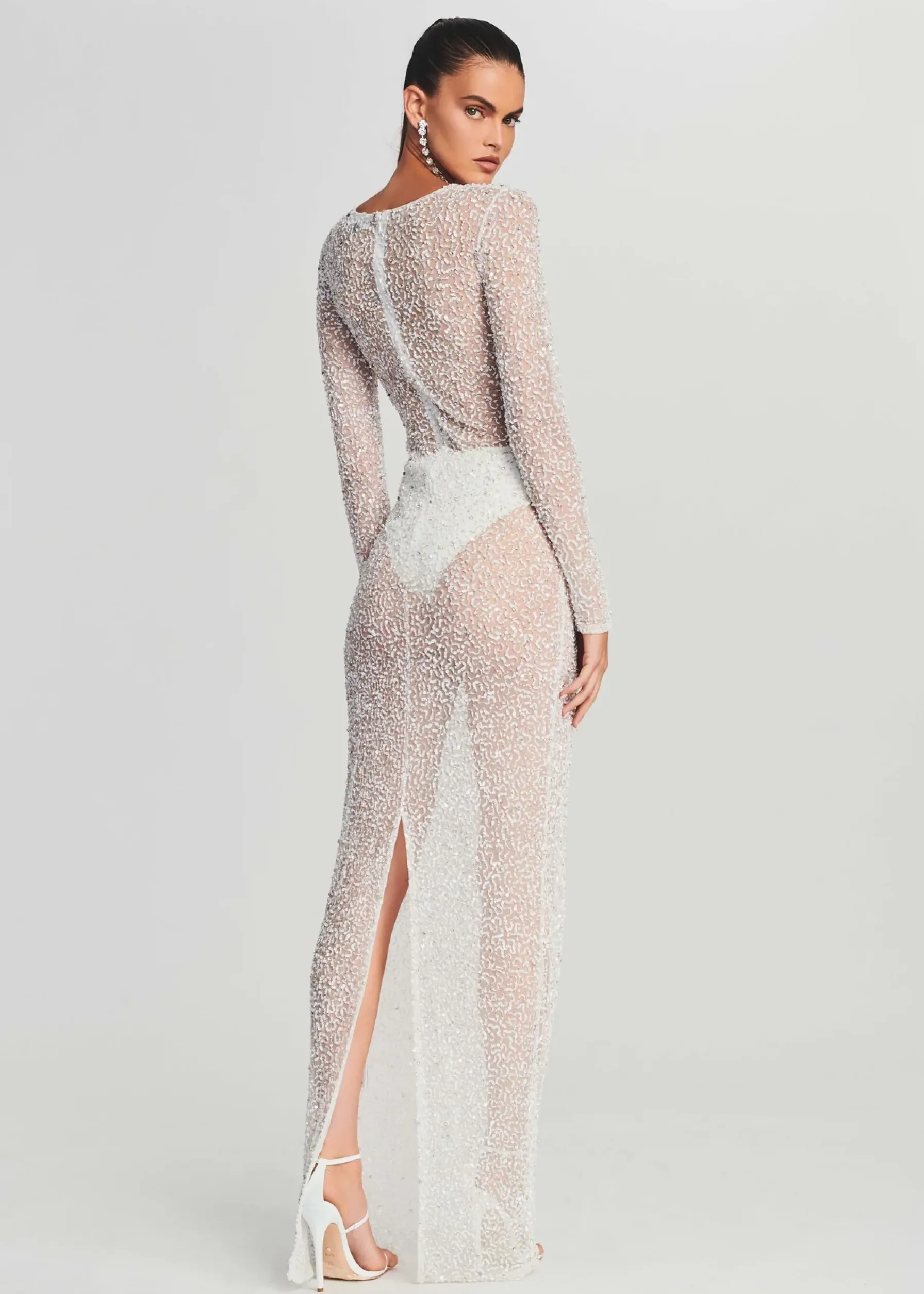 Retrofete Heidi Sequin Dress White Online