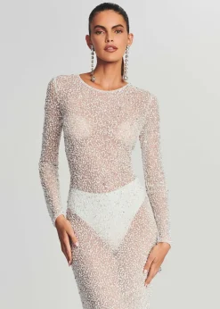 Retrofete Heidi Sequin Dress White Online