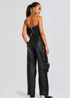 Retrofete Honey Leather Pant Black Best Sale