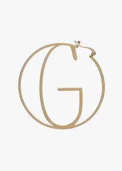 Retrofete Hoop Letter Earring Gold Sale