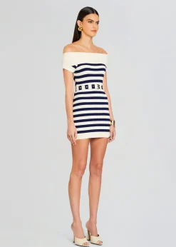 Retrofete Hull Knit Dress Cream/ Navy Flash Sale