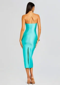 Retrofete Ida Lycra Midi Dress Blue Maldives Sale