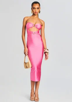 Retrofete Ida Lycra Midi Dress Rose Blossom Flash Sale