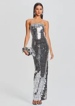 Retrofete Imani Dress Black/Silver Discount