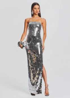 Retrofete Imani Dress Black/Silver Best
