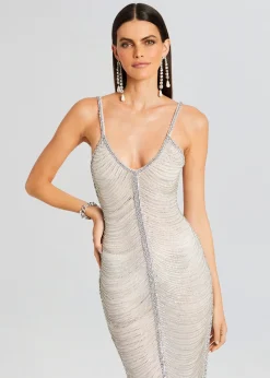 Retrofete Irina Maxi Dress White/Silver Shop