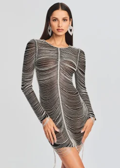 Retrofete Jacqueline Crystal Embellished Dress Black/Silver Cheap