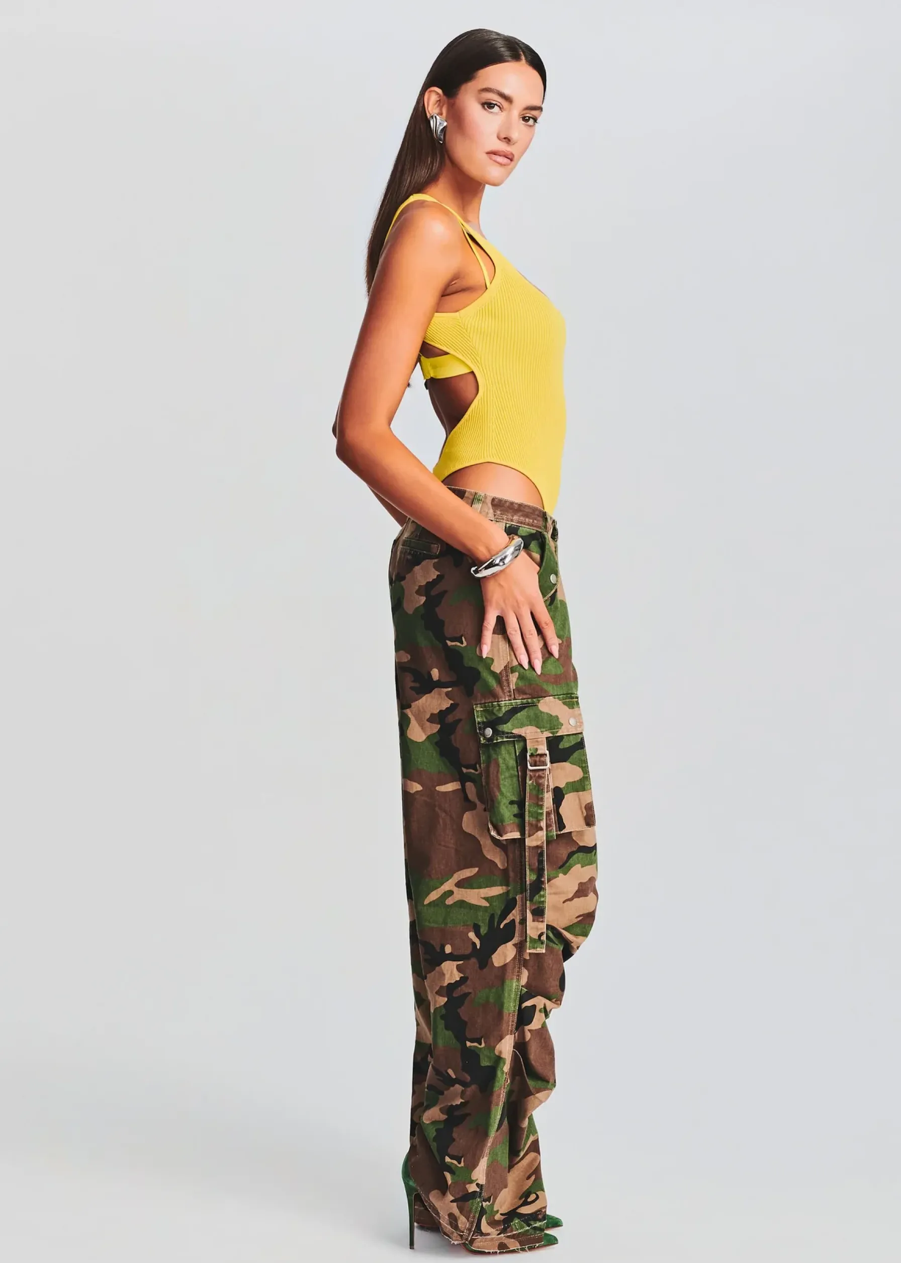 Retrofete Jane Cargo Pant Washed Camo Sale